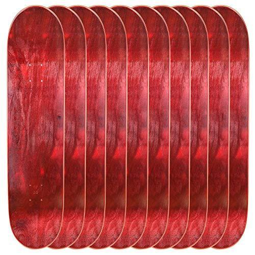 デッキ スケボー スケートボード Cal 7 Blank Maple Skateboard Decks (Bundle of 10) (7.75 Inch， Red