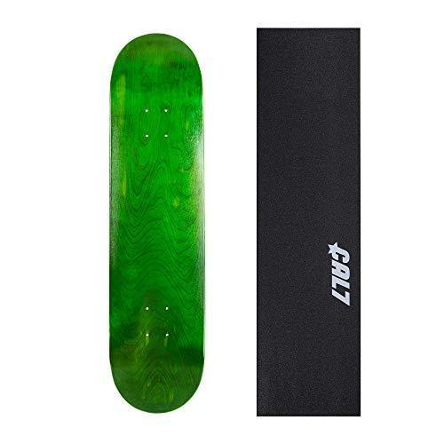 デッキ スケボー スケートボード Cal 7 Green Skateboard Deck with Graphic Grip Tape (Cal Star， 7.7