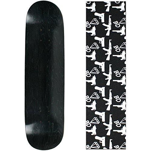 デッキ スケボー スケートボード DMB-77SBLK + BD-GUNS Moose Skateboard Deck Blank Stained Black 7.｜maniacs-shop