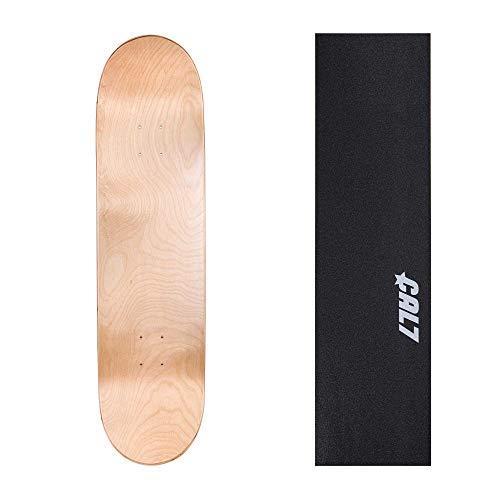 デッキ スケボー スケートボード C7-1D850-N*C7-G2G-CalStar Cal 7 Natural Skateboard Deck with Grap