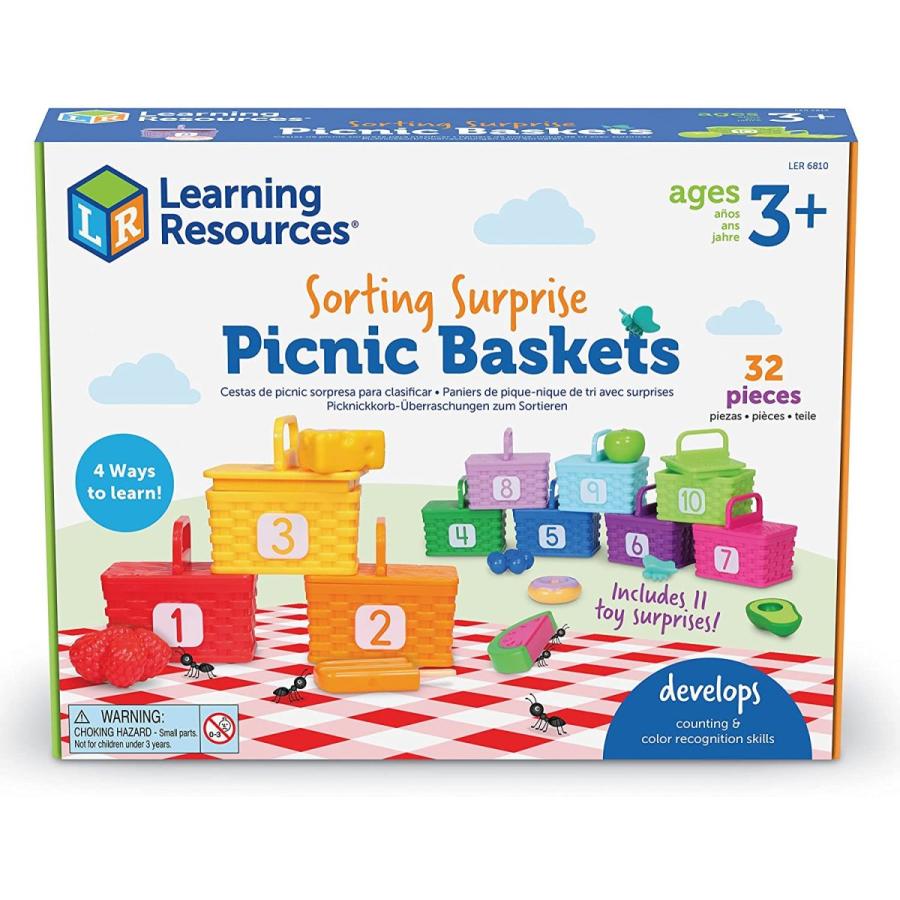 最大10%OFFクーポン 知育玩具 パズル ブロック LER6810 Learning Resources Sorting Surprise Picnic Baskets， Toddler Sortin