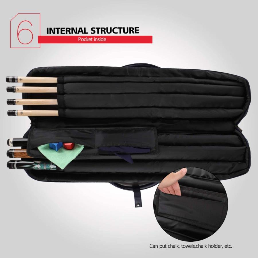 海外輸入品 ビリヤード KONLLEN 3x4 Oxford Cloth Pool Cue Case