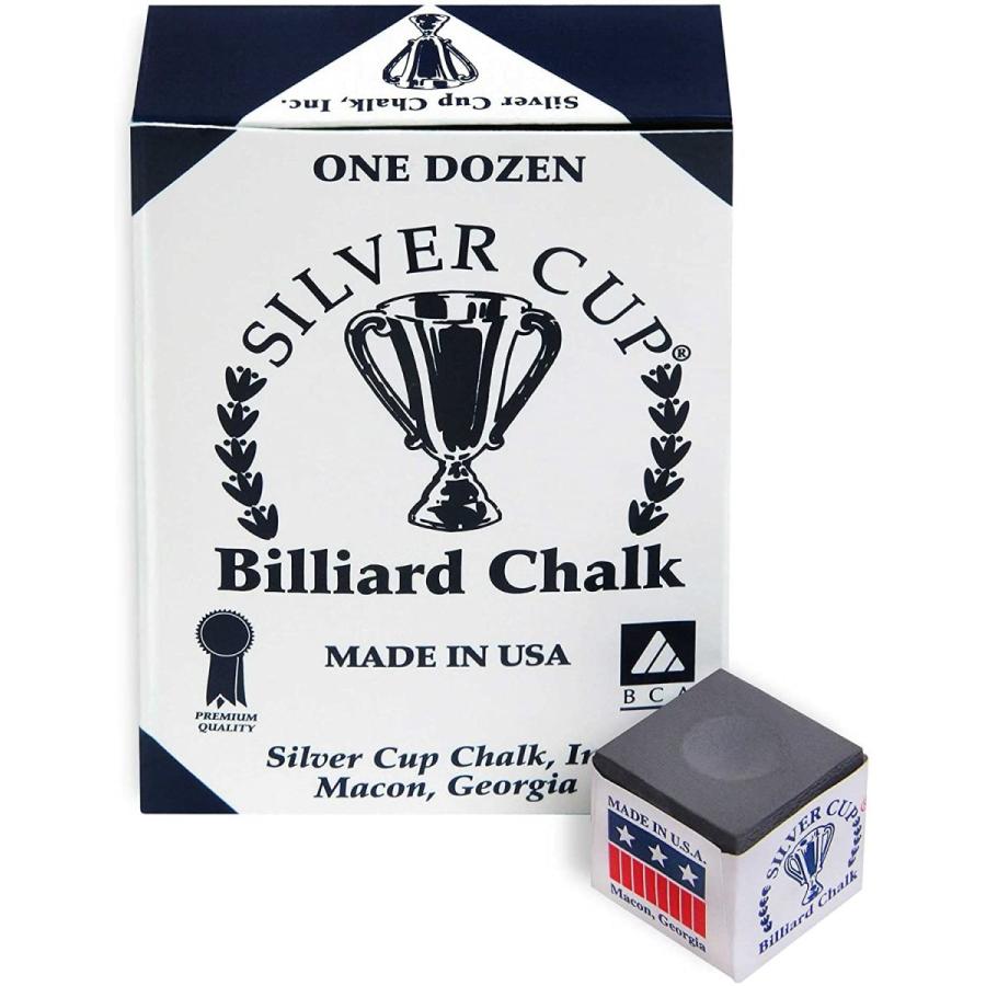 海外輸入品 ビリヤード SC-GRY SILVER CUP Billiard CHALK - ONE DOZEN (Charcoal)｜maniacs-shop｜03