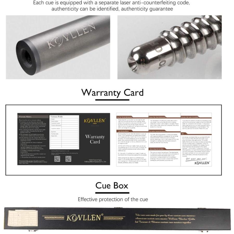 海外輸入品 ビリヤード KONLLEN Carbon Fiber Pool Cue Stick with PRO