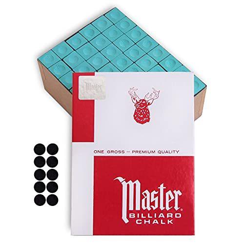 海外輸入品 ビリヤード Master Chalk Master Billiard Pool Cue Chalk Premium Quality - 1 Gross - 144 pc