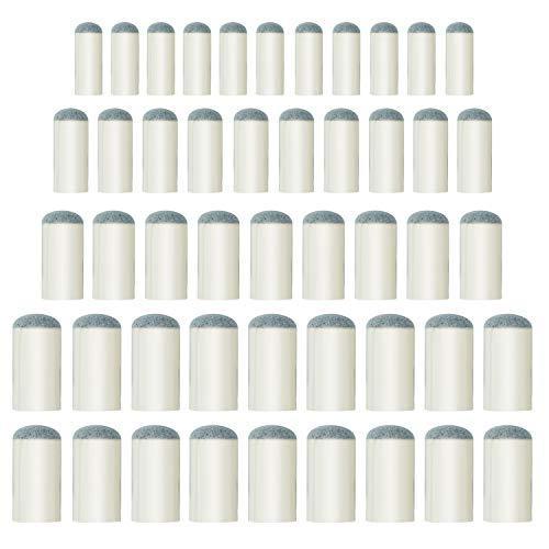 海外輸入品 ビリヤード ABOAT 50 Pieces 4 Sizes Pool Cue Tips Slip-On Billiard Cue Tips Replacement, 9