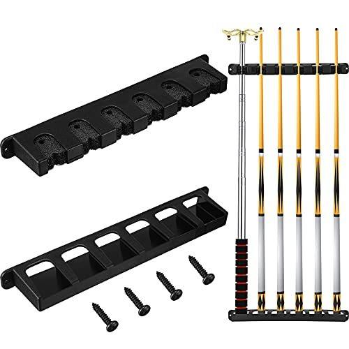 海外輸入品 ビリヤード Skylety-Stick Holder-01 Skylety 2 Pieces Pool Stick Holder Pool Cue Rack for 6