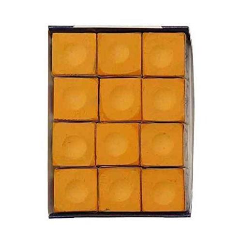 海外輸入品 ビリヤード FBA_SC-ORG Sterling Gaming Silver Cup Orange Pool Cue Chalk - 12 Pc Set