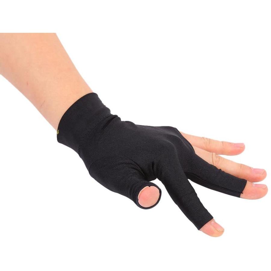 海外輸入品 ビリヤード Billiards Glove 2 PCS Snooker Shooter Cue Pool Gloves Left Hand Open 3 Finger_3