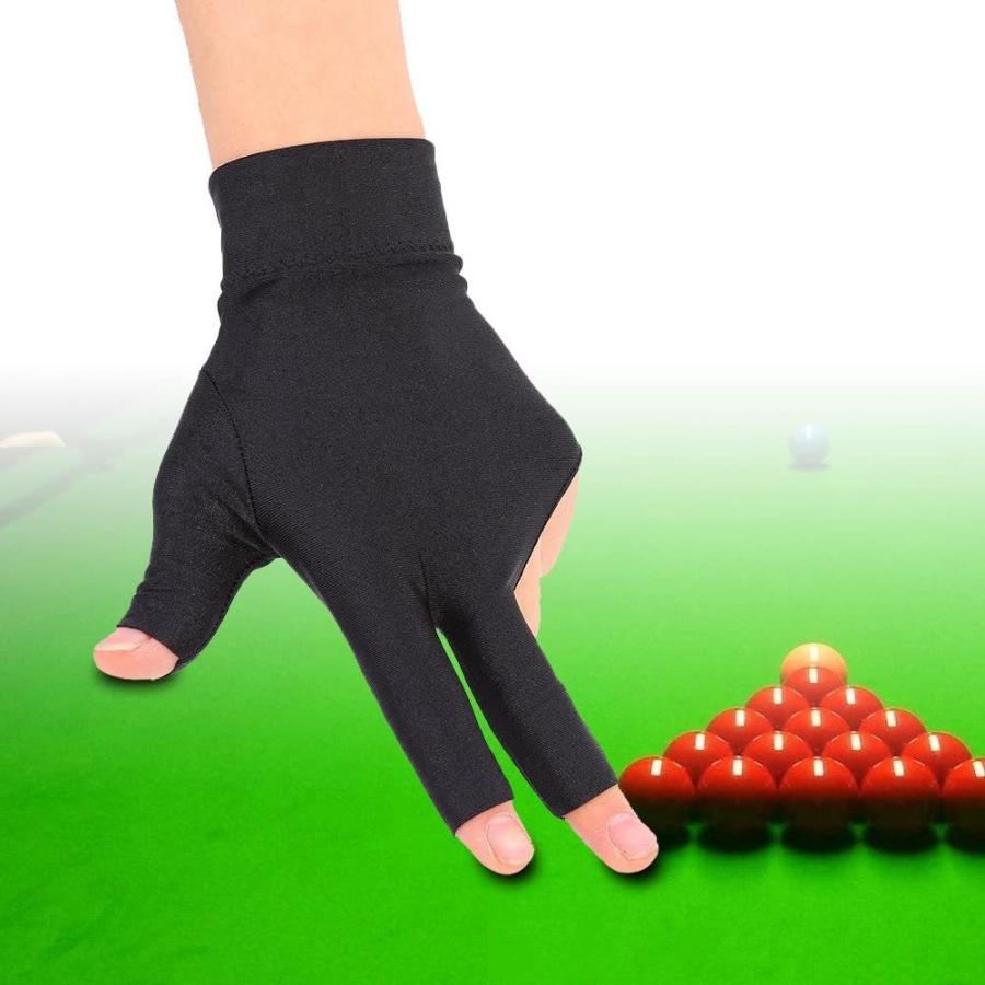 海外輸入品 ビリヤード Billiards Glove 2 PCS Snooker Shooter Cue Pool Gloves Left Hand Open 3 Finger_7