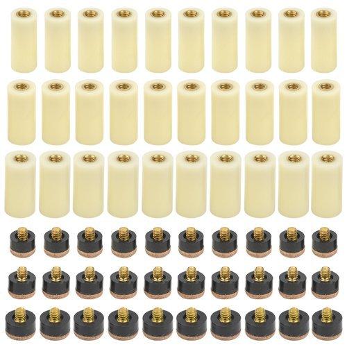 海外輸入品 ビリヤード 4347321456 XINGYHENG 60Pcs (30 Set ) 3 Kinds Billiard Cue Off white Ferrules S