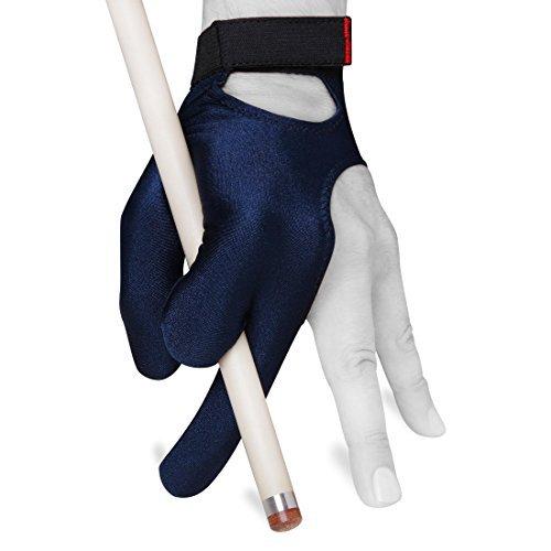 海外輸入品 ビリヤード Fortuna Billiard Glove Classic - for Left Hand - Blue - with Strap (Medium/Lar
