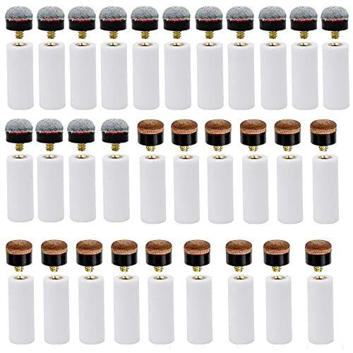 海外輸入品 ビリヤード Ltvystore 60Pcs 13mm Hard Brown\u0026 Soft Grey Cue Tips Billiard Replacement Screw