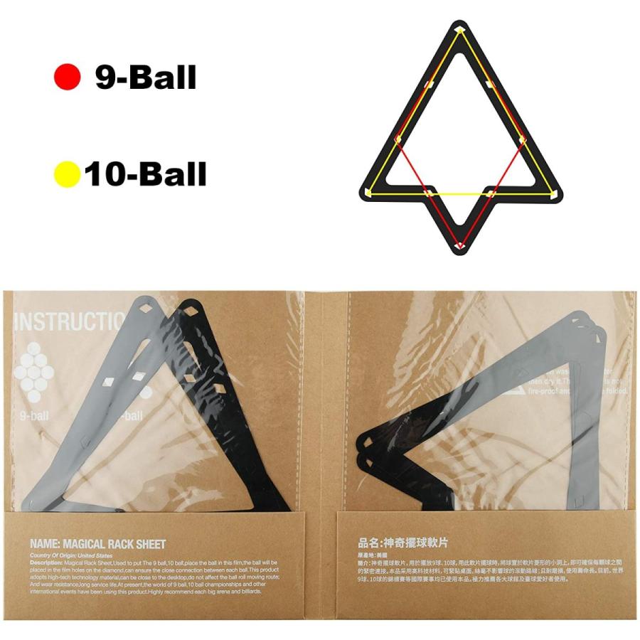 海外輸入品 ビリヤード Cosmos Pack of 6 Sheets Magic Ball Rack Billiards Ball Rack Holder Sheet Acces_2