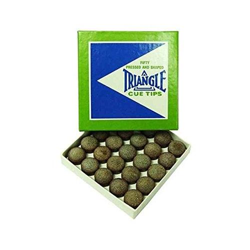 海外輸入品 ビリヤード Sterling Gaming Coarse Grain Leather Triangle 13 mm Cue Tips (Box of 50)