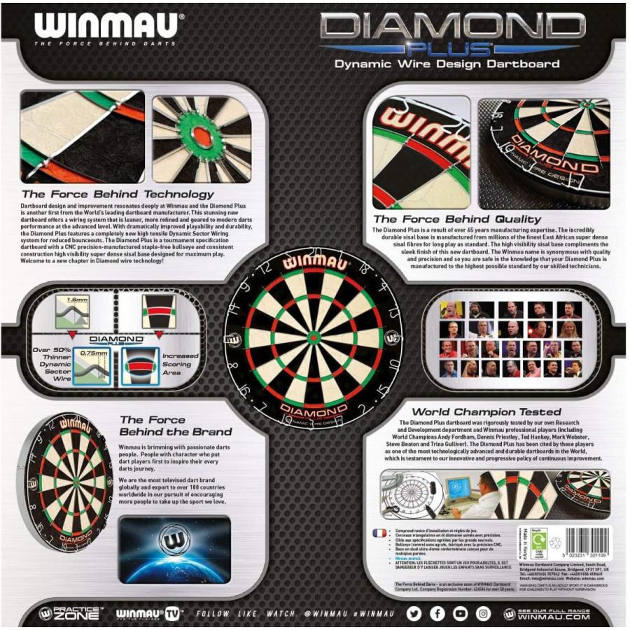 WINMAU DIAMOND ダーツボード ウィンモウ ダイヤモンド　美品 ダーツボード ウィンモー Winmau MvG Diamond Edition