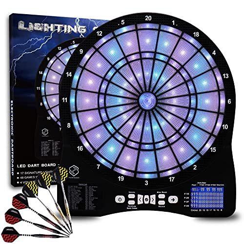 海外輸入品 ダーツ ダーツボード 9449-cp Electronic Dart Board,13 inch Illuminated Segments Light
