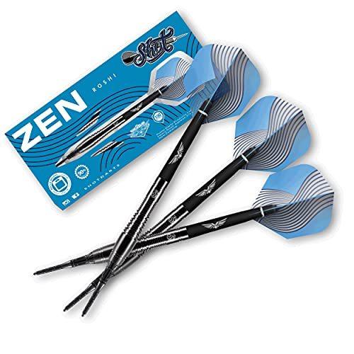 海外輸入品 ダーツ 9415639063462 Shot! Darts Zen Roshi-Soft Tip Dart Set-Front Weighted-90% Tungsten Ba