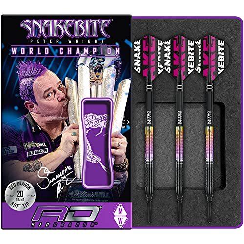 海外輸入品 ダーツ ARDD2177 RED DRAGON Snakebite World Champion 2020 Edition Softip: 22g Tungsten Darts