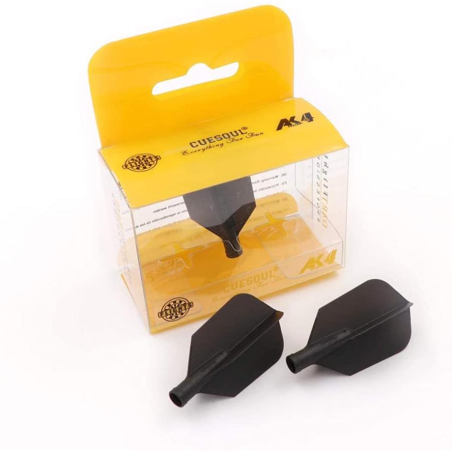 海外輸入品 ダーツ フライト CUESOUL TERO AK4 Dart Flights Slim with 6 Colors,Set of 3 pcs (Black)の画像