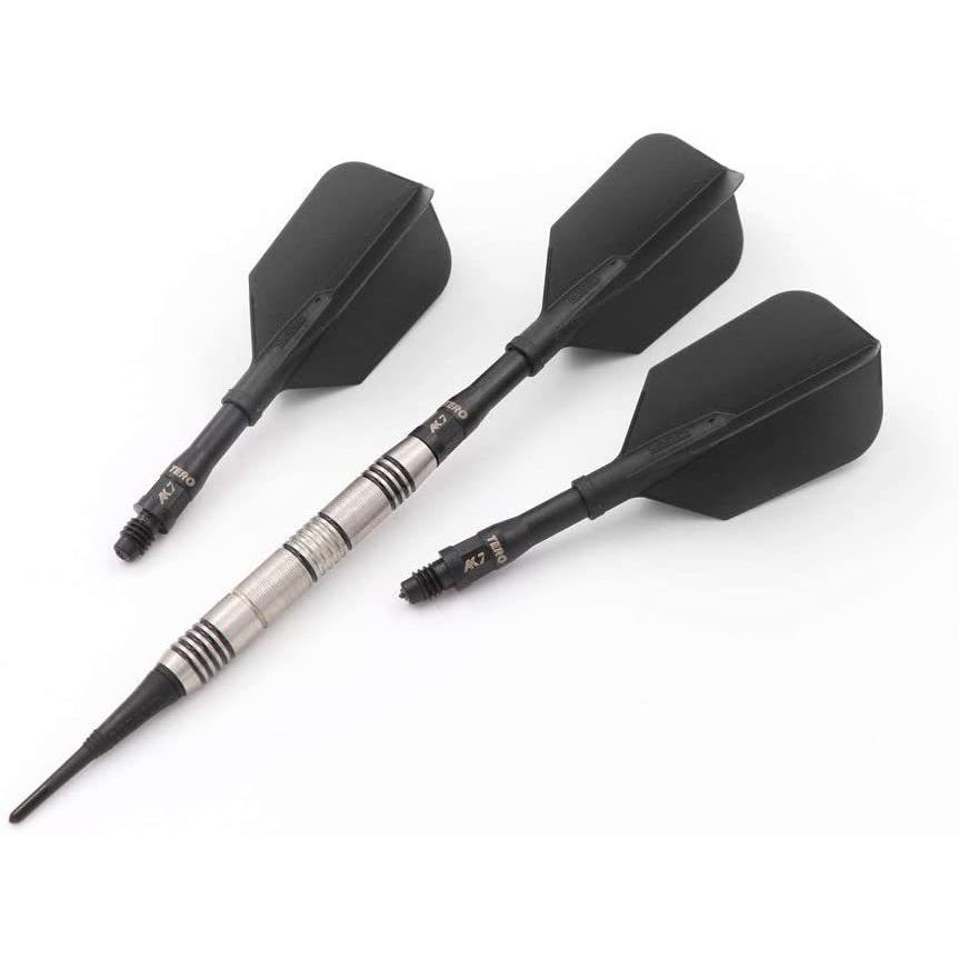 海外輸入品 ダーツ フライト CUESOUL TERO AK4 Dart Flights Slim with 6 Colors,Set of 3 pcs (Black)の画像