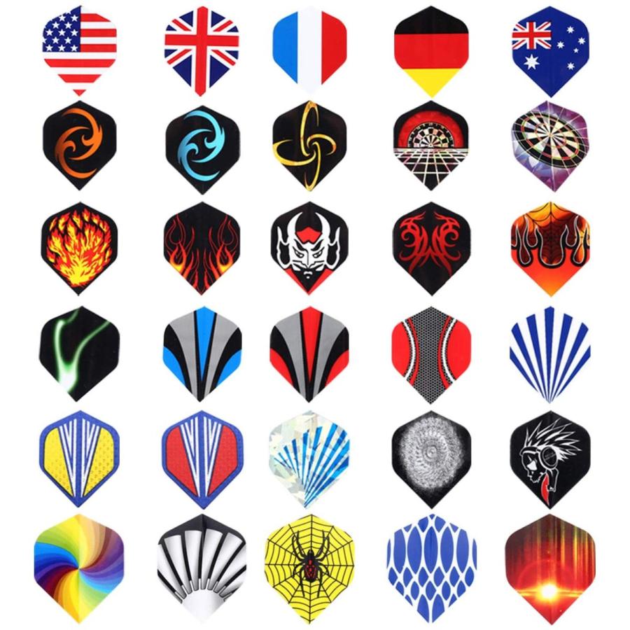 海外輸入品 ダーツ フライト Niubixx Standard Dart Flights 30 Sets 90 Pcs Durable PET and Laser Replの画像