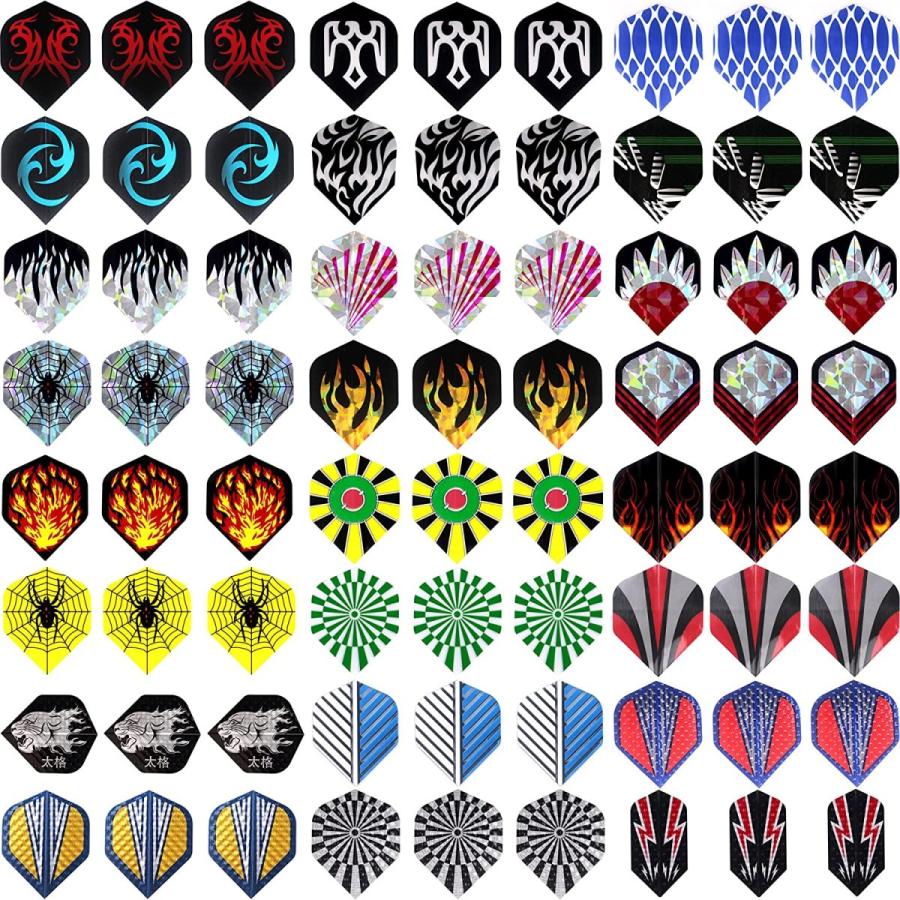 海外輸入品 ダーツ フライト 43235-14346 MaxMau Dart Flights,144 pcs Standard Shape Professional Fliの画像