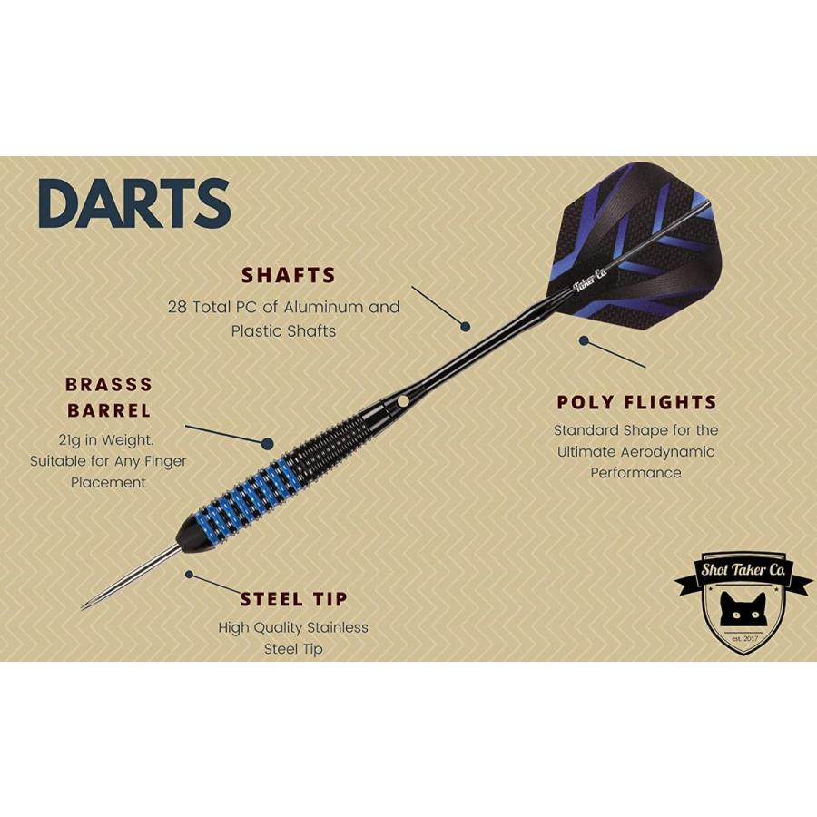 海外輸入品 ダーツ フライト Steel Tip Darts Set - Professional 12PC Darts Steel Tip for Dartboard -｜maniacs-shop｜05