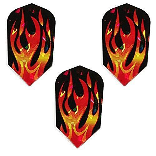 海外輸入品 ダーツ フライト 窶拶rt Attack 9 Pack Harrows Hologram Great Ball of Fire Flames 75 Mi