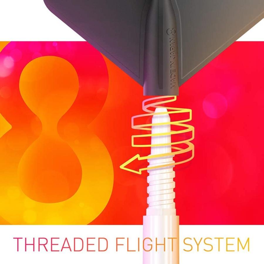海外輸入品 ダーツ フライト 400012 8 Flight Red No.6 Shape Pro Dart Flightsの画像