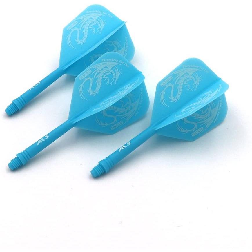 海外輸入品 ダーツ フライト CSAK-5JL3 CUESOUL Integrated Dart Shaft and Flights Blue with Pattern Dの画像