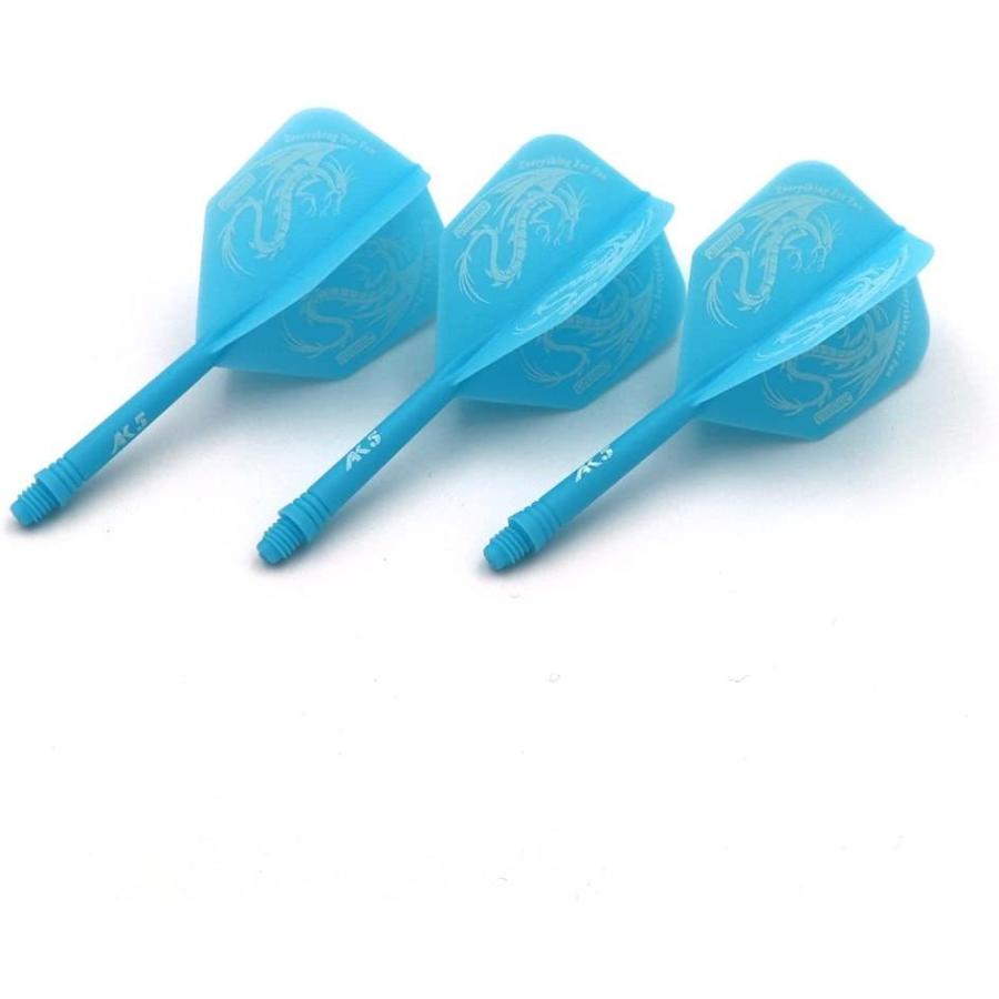 海外輸入品 ダーツ フライト CSAK-5JL3 CUESOUL Integrated Dart Shaft and Flights Blue with Pattern Dの画像