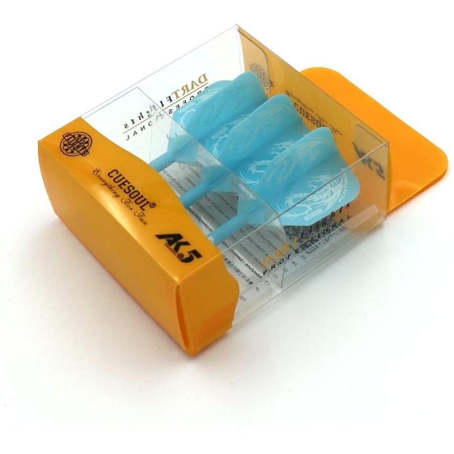 海外輸入品 ダーツ フライト CSAK-5JL3 CUESOUL Integrated Dart Shaft and Flights Blue with Pattern Dの画像