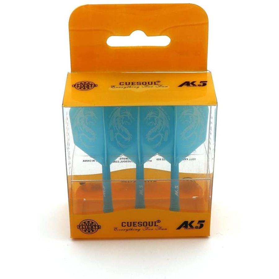 海外輸入品 ダーツ フライト CSAK-5JL3 CUESOUL Integrated Dart Shaft and Flights Blue with Pattern Dの画像