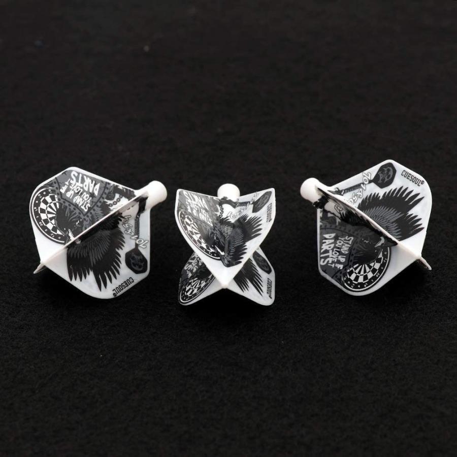 海外輸入品 ダーツ フライト 窶擦UESOUL CUESOUL TERO AK4 White Dart Flights Standard Shape for Steの画像