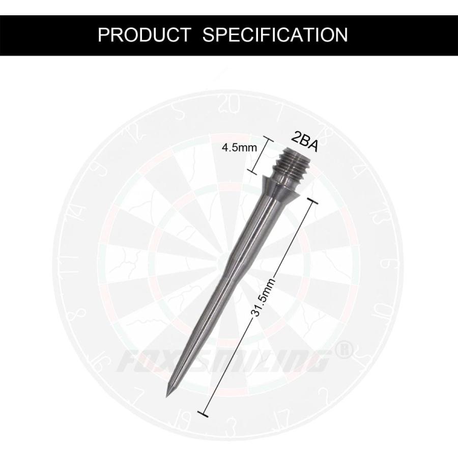 海外輸入品 ダーツ チップ FOX SMILING Dart Steel tip Converter Points 2BA, Replacement Tips for Metaの画像