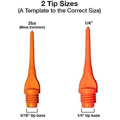 海外輸入品 ダーツ チップ Mueller 1/4\" Plastic Keypoint Dart Tip ? Bag/100 - American Made (Neon Gの画像