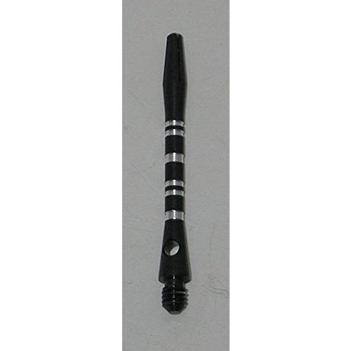 海外輸入品 ダーツ シャフト AR1-BLACK-INBET-16 US Darts - Striped Black Aluminum Shafts - 3 Sets (9