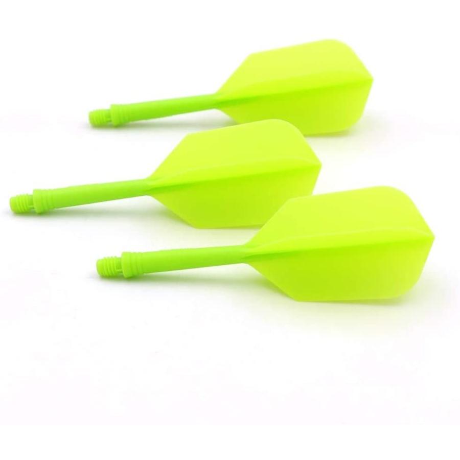 海外輸入品 ダーツ フライト CUESOUL ROST Integrated Dart Shaft and Flights Medium,Green Slim Shape,の画像