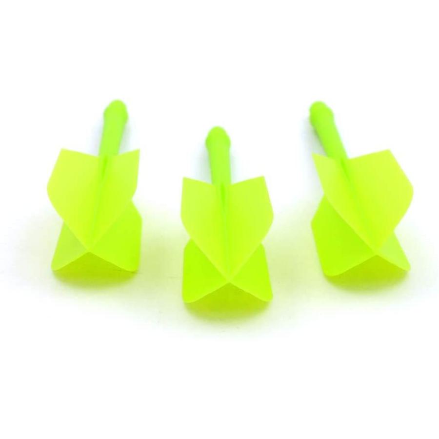 海外輸入品 ダーツ フライト CUESOUL ROST Integrated Dart Shaft and Flights Medium,Green Slim Shape,の画像