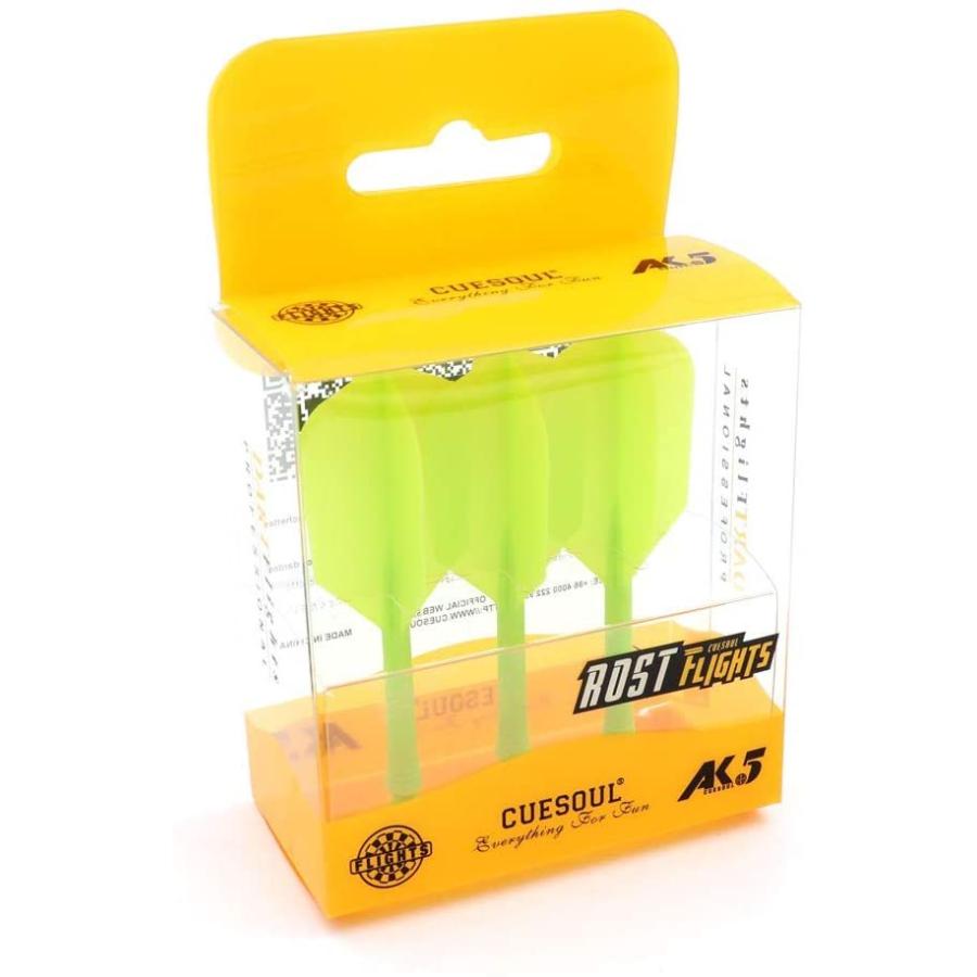 海外輸入品 ダーツ フライト CUESOUL ROST Integrated Dart Shaft and Flights Medium,Green Slim Shape,の画像