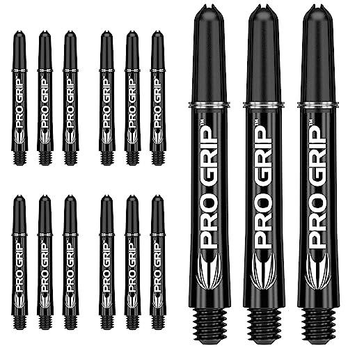海外輸入品 ダーツ シャフト 110891 Target Darts 5 x Sets of Black Pro Grip Shaft Medium - 15 in Tot