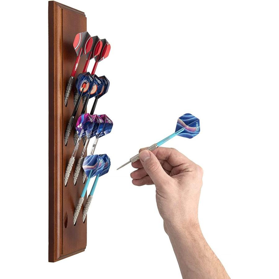 新しい or Soft 12 Displays and Holds - Holder Dart Wall Wood Solid Veradura ダーツ  海外輸入品 Steel Darts Tip その他用具