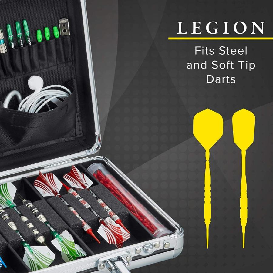海外輸入品 ダーツ 36-0402-01 Casemaster Legion Aluminum Dart Case Holds 9 Steel Tip and Soft Tip Dartsの画像