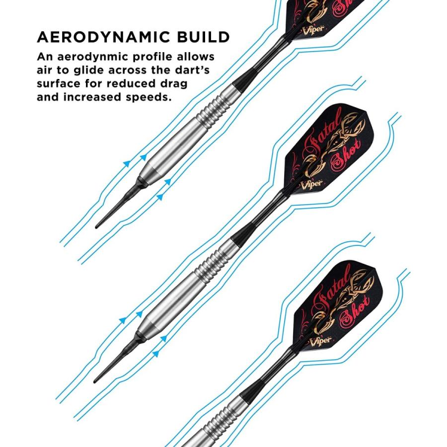 海外輸入品 ダーツ 20-9009 Viper by GLD Products Fatal Shot 18 Gram Soft Tip Darts \u0026 Casemaster Selectの画像