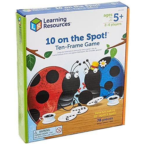 知育玩具 パズル ブロック LER1764 Learning Resources 10 on the Spot Ten Frame Game - Math Manipulati