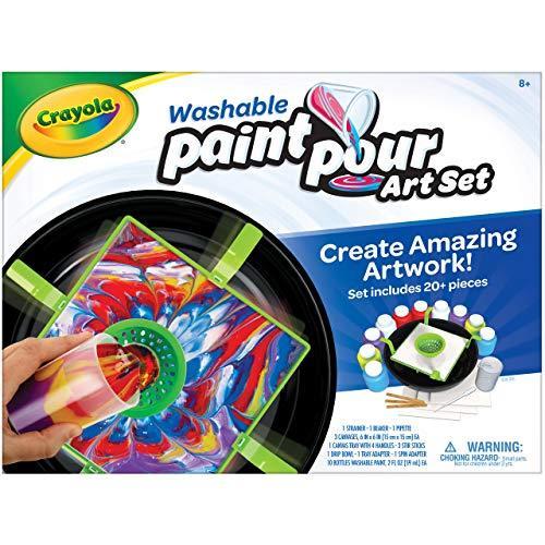 クレヨラ アメリカ 海外輸入 04-1041 Crayola Washable Paint Pour Set， 20pc Paint Set， Gift for Kids，
