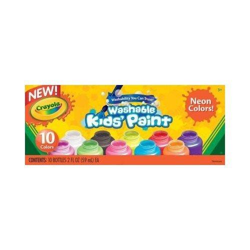 クレヨラ アメリカ 海外輸入 515256 10-color Neon Washable Kids Paint (Set of 10)