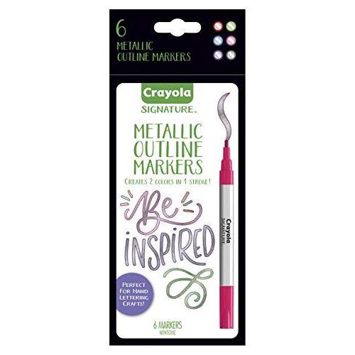 クレヨラ アメリカ 海外輸入 58 6701 Crayola Metallic Outline Paint Markers， Assorted Colors， Art Su