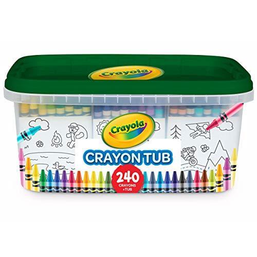 クレヨラ アメリカ 海外輸入 523451 Crayola Crayon Tub (240ct), Bulk Crayons for Kids, Essential Eas